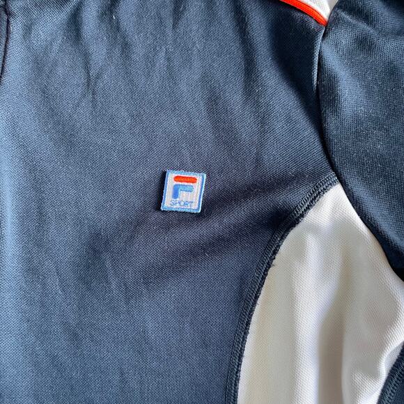 Fila Sport Womens Full Zip Athletic Track Jacket Blue White Orange Size XL - Picture 6 of 9